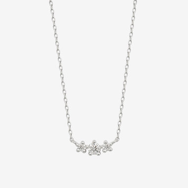 【Heart＆Cupid】プラチナ ダイヤモンド ネックレス（0.1ct）<H&C証明カード/スコープ付>