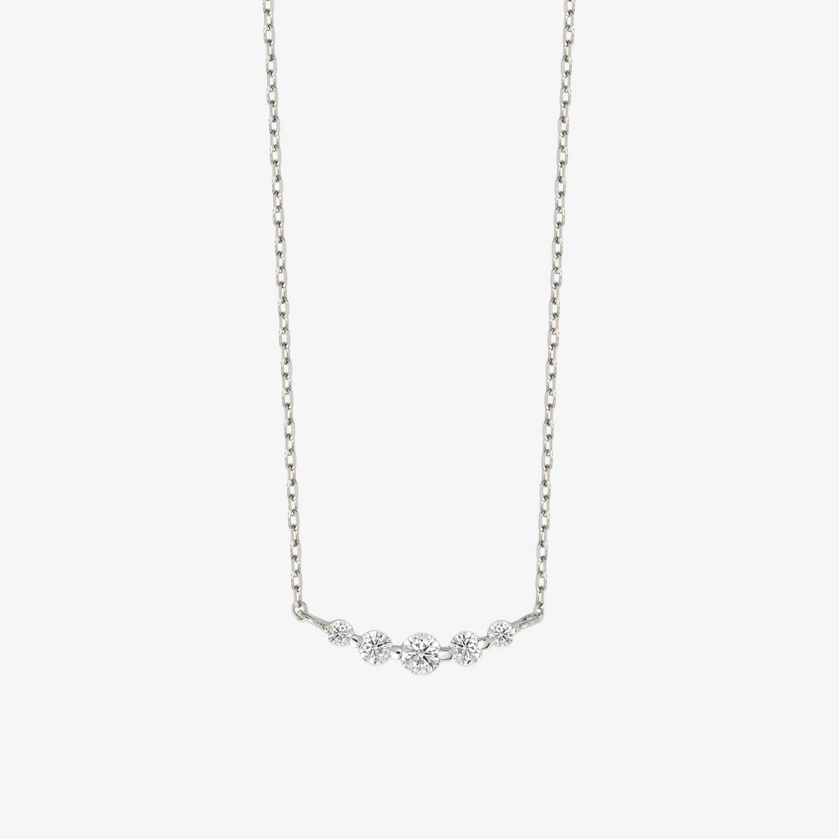 Heart＆Cupid】プラチナ ダイヤモンド ネックレス（0.12ct）<H&C証明