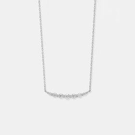 【Heart＆Cupid】プラチナ ダイヤモンドライン ネックレス（0.2ct）<H&C証明カード/スコープ付>