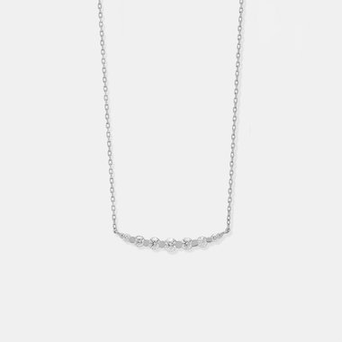 【Heart＆Cupid】プラチナ ダイヤモンドライン ネックレス（0.2ct）<H&C証明カード/スコープ付>