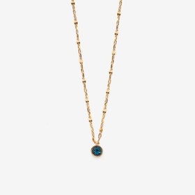 【WEB限定】11月誕生石 K10 イエローゴールド ロンドンブルートパーズ ネックレス