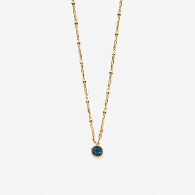 【WEB限定】11月誕生石 K10 イエローゴールド ロンドンブルートパーズ ネックレス