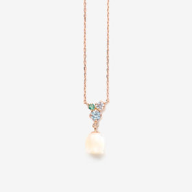 【Birth Flower】5月誕生花 K10 ピンクゴールド スズラン ネックレス