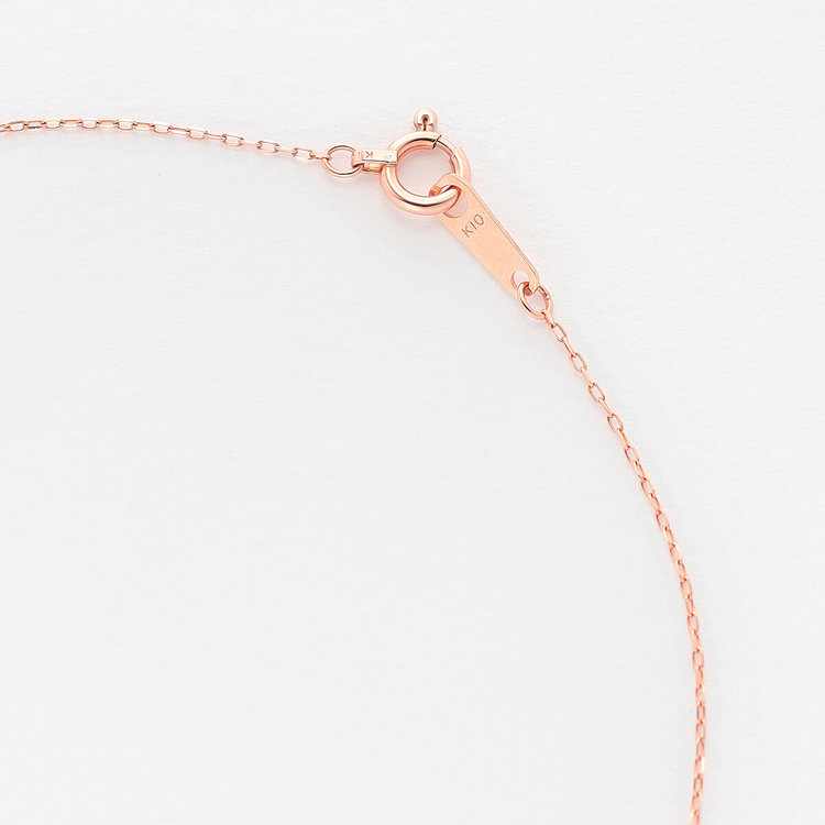 BLOOM ブルーム 【Birth Flower】7月誕生花 K10 ピンクゴールド ユリ ネックレス ピンクゴールド