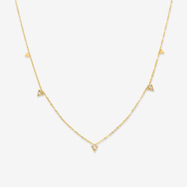 ステンレス キュービックジルコニア デザインネックレス（サージカルステンレス 316L）