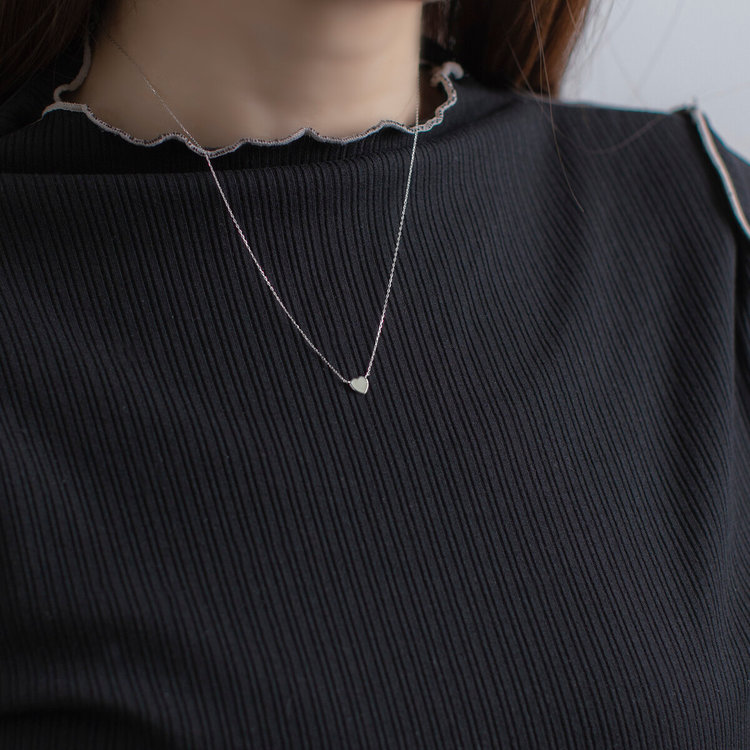 BLOOM ブルーム 【2025オータムコレクション】K10 ホワイトゴールド ハート ネックレス ホワイトゴールド