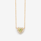 【2026サマーコレクション】8月誕生石 K10 イエローゴールド ペリドット ハート ネックレス