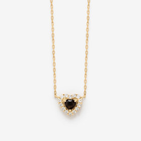 【2026サマーコレクション】K10 イエローゴールド スモーキークォーツ ハート ネックレス