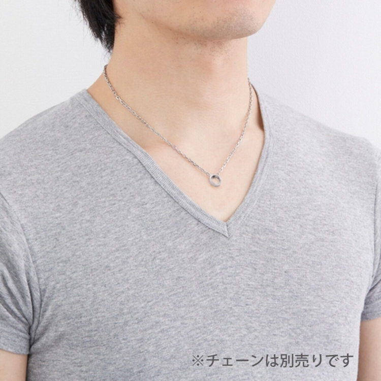 BLOOM ブルーム 【Link（つながり）】ステンレス ミニリング ペアネックレス チャーム※チェーン別売り（サージカルステンレス 316L） シルバー