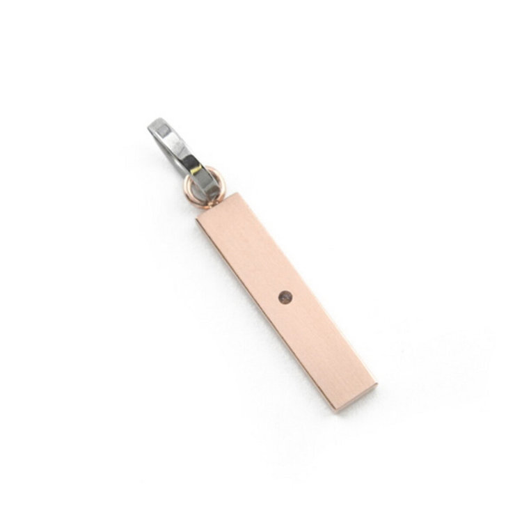 BLOOM ブルーム 【Link（つながり）】ステンレス ダイヤモンド ペアネックレス チャーム※チェーン別売り（サージカルステンレス 316L） ピンク