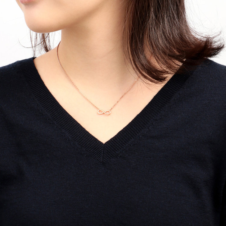 BLOOM ブルーム 【Link（つながり）】ステンレス ペアネックレス（レディース） ピンク