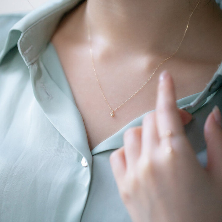 BLOOM ブルーム K10 イエローゴールド ハート ネックレス イエローゴールド