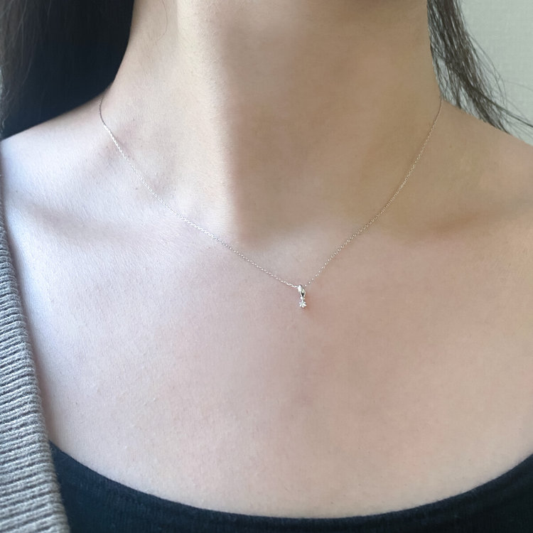 BLOOM ブルーム 【WEB限定】K10 ホワイトゴールド ダイヤモンド ネックレス ホワイトゴールド