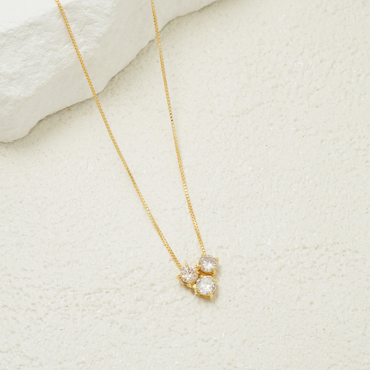 BLOOM ブルーム K18 イエローゴールド ダイヤモンド ネックレス イエローゴールド