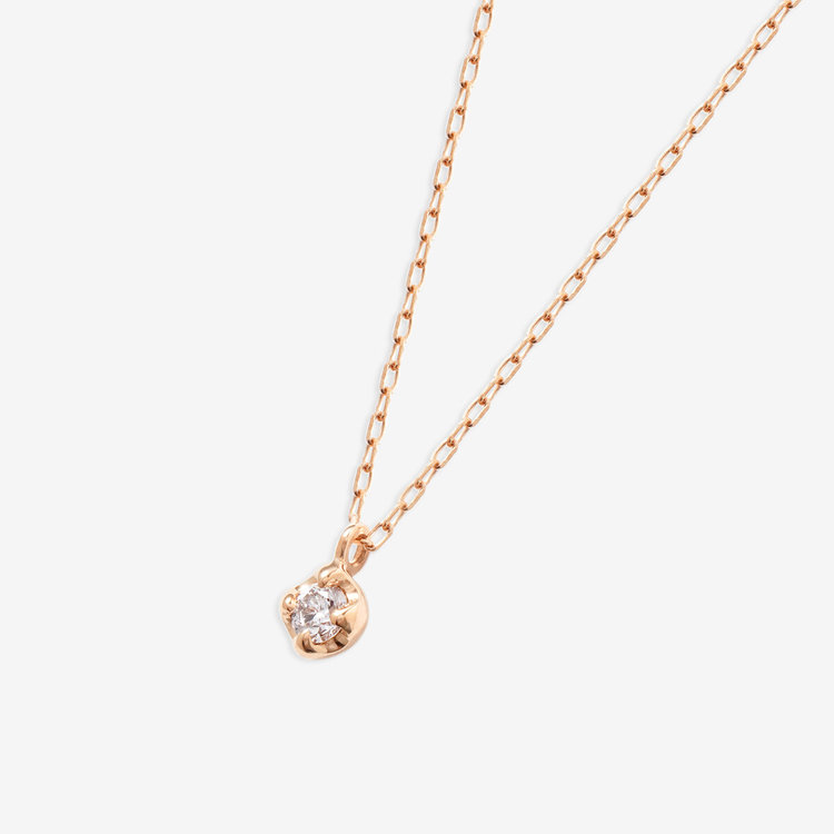 BLOOM ブルーム 【GLOW】K10 ピンクゴールド ダイヤモンド ネックレス（0.05ct） ピンクゴールド