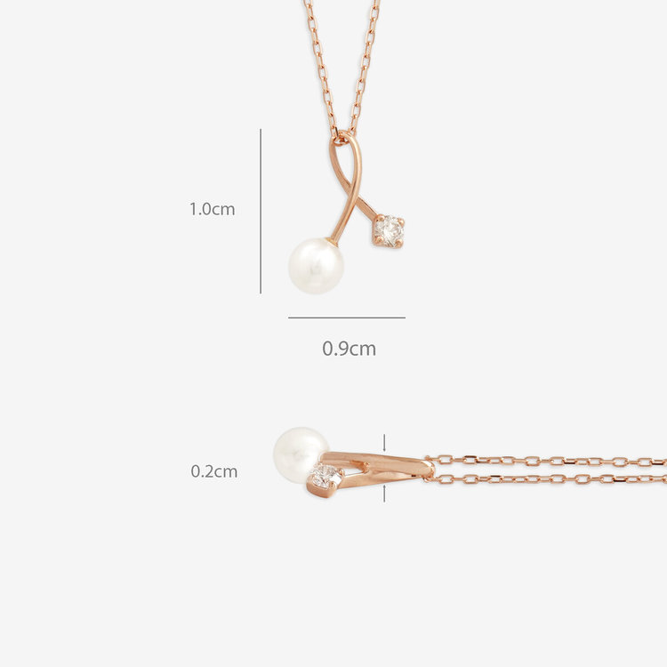 BLOOM ブルーム 【GLOW】6月誕生石 K10 ピンクゴールド 淡水パール ネックレス ピンクゴールド