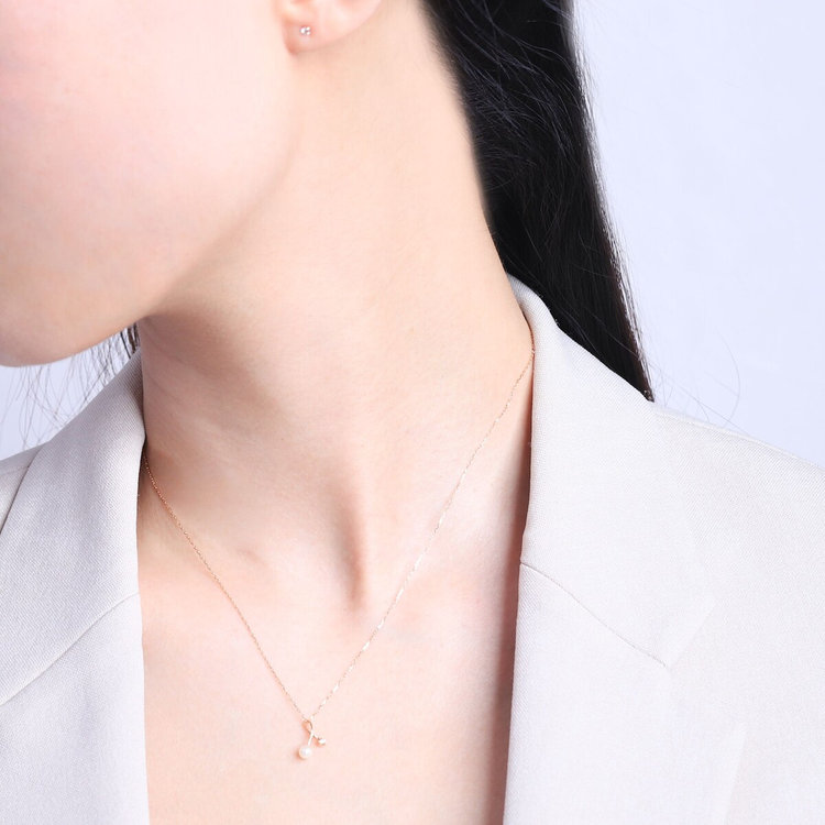 BLOOM ブルーム 【GLOW】6月誕生石 K10 ピンクゴールド 淡水パール ネックレス ピンクゴールド