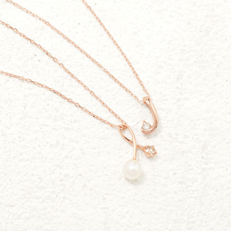 BLOOM ブルーム 【GLOW】6月誕生石 K10 ピンクゴールド 淡水パール ネックレス ピンクゴールド