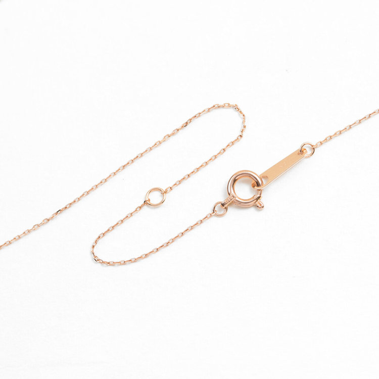 BLOOM ブルーム 【ダンシングストーン】K10 ピンクゴールド ダイヤモンド ネックレス<H&C証明カード/スコープ付> ピンクゴールド