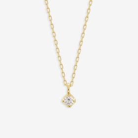【GLOW】K10 イエローゴールド ダイヤモンド ネックレス（0.03ct）