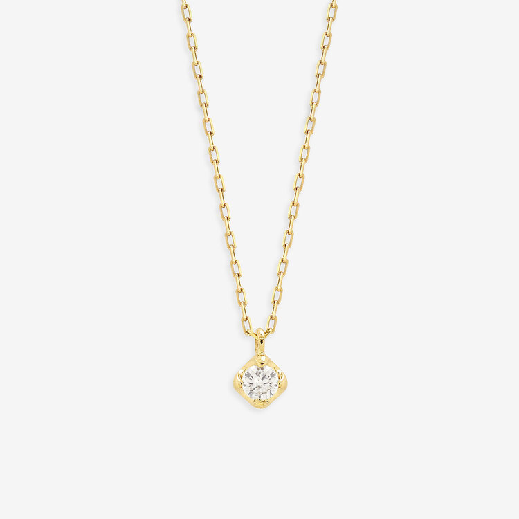 GLOW】K10 イエローゴールド ダイヤモンド ネックレス（0.05ct