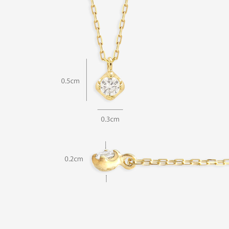BLOOM ブルーム 【GLOW】K10 イエローゴールド ダイヤモンド ネックレス（0.05ct） イエローゴールド