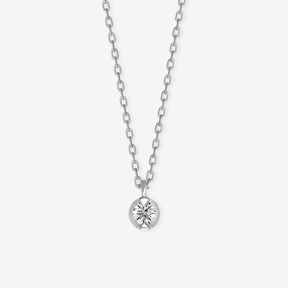 Heart＆Cupid】プラチナ ダイヤモンド ネックレス（0.2ct）<H&C証明