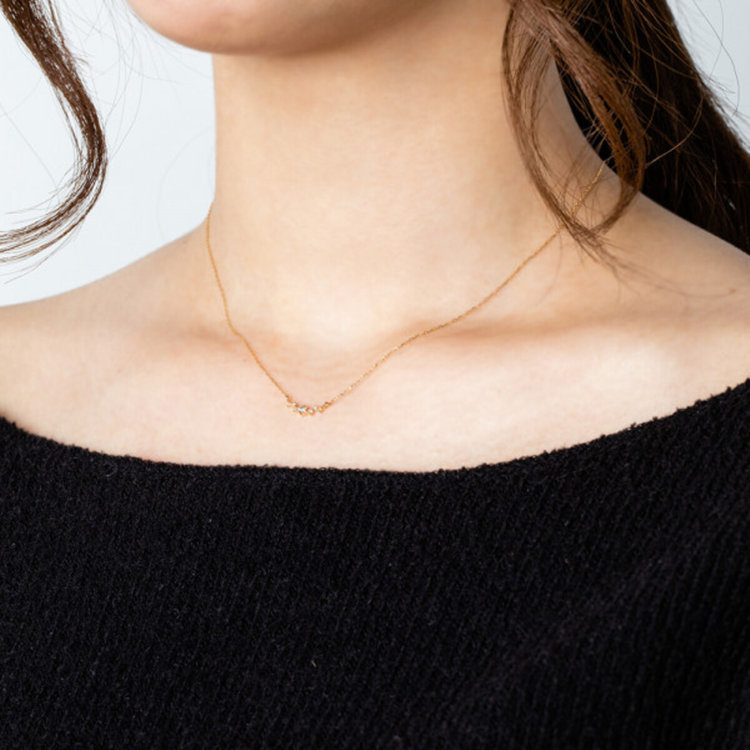 BLOOM ブルーム K18 イエローゴールド ダイヤモンド ネックレス ゴールド