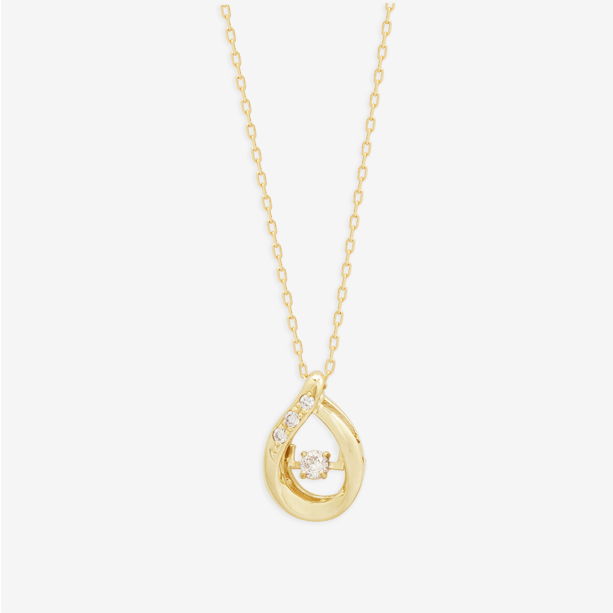 GLOW】K10 ピンクゴールド ダイヤモンド ネックレス（0.05ct）（0442
