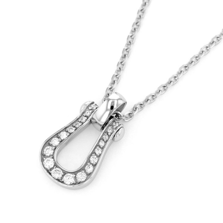 BLOOM ブルーム 【Link（つながり）】ステンレス キュービックジルコニア 馬蹄 ペアネックレス チャーム※チェーン別売り シルバー