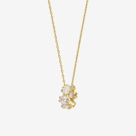 【Rondelle】K10 イエローゴールド キュービックジルコニア ネックレス（L）