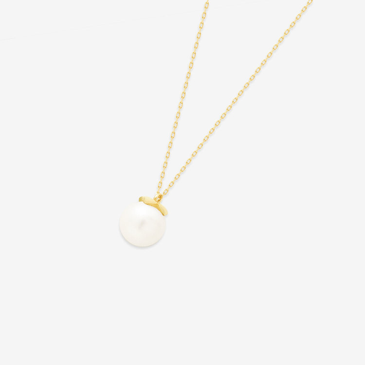 BLOOM ブルーム 【Lumen（光の単位）】6月誕生石 K10 イエローゴールド あこや真珠 ネックレス イエローゴールド