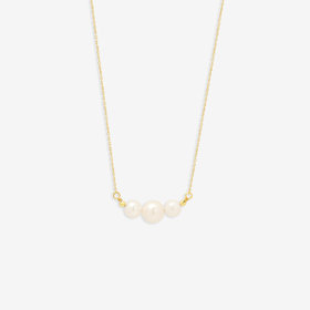 【Lumen（光の単位）】6月誕生石 K18 イエローゴールド あこや真珠 ネックレス