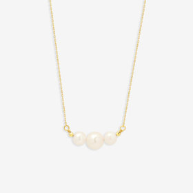 【Lumen（光の単位）】6月誕生石 K18 イエローゴールド あこや真珠 ネックレス