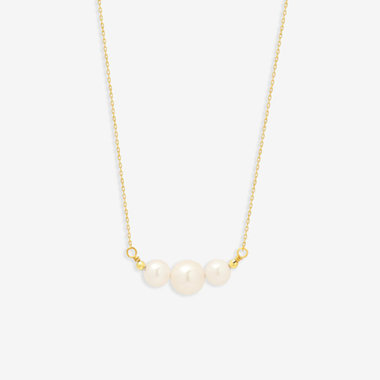 【Lumen（光の単位）】6月誕生石 K18 イエローゴールド あこや真珠 ネックレス