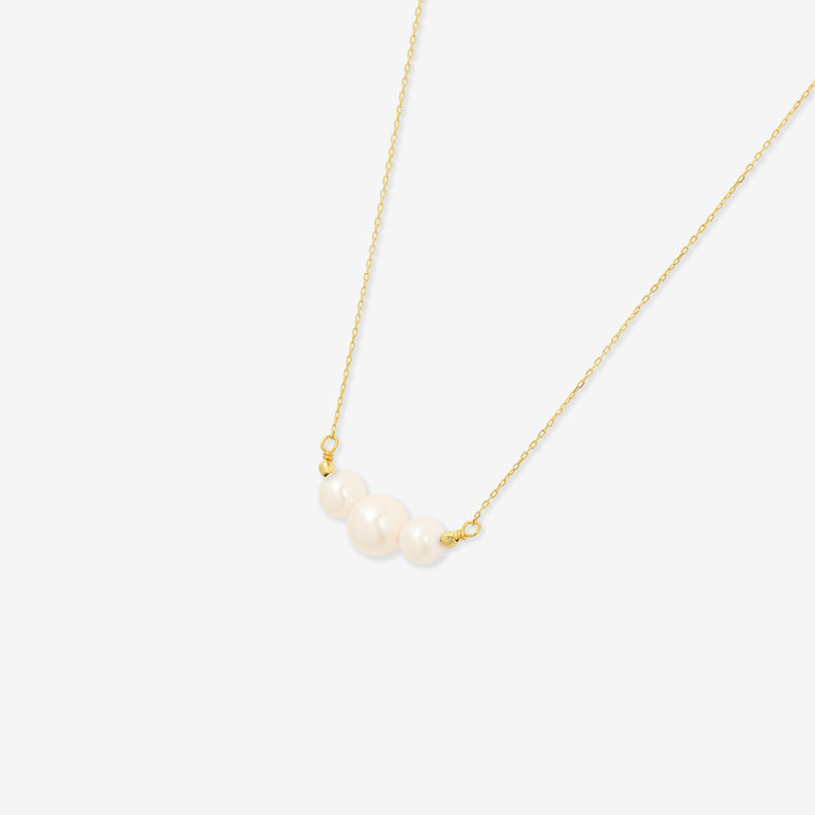 BLOOM ブルーム 【Lumen（光の単位）】6月誕生石 K18 イエローゴールド あこや真珠 ネックレス ゴールド