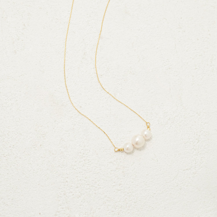 BLOOM ブルーム 【Lumen（光の単位）】6月誕生石 K18 イエローゴールド あこや真珠 ネックレス ゴールド