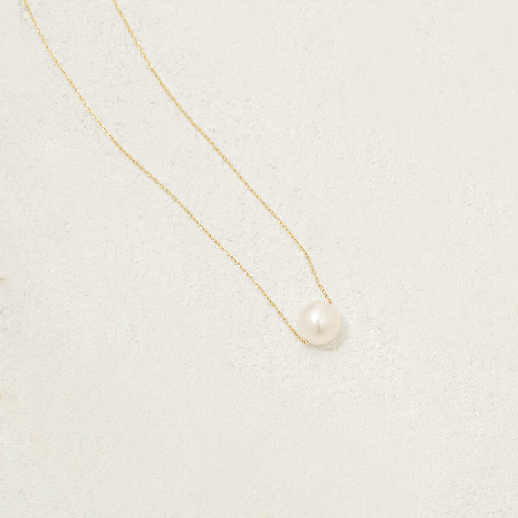 BLOOM ブルーム 【ドラマ着用】【Lumen（光の単位）】6月誕生石 K18 イエローゴールド あこや真珠 ネックレス イエローゴールド