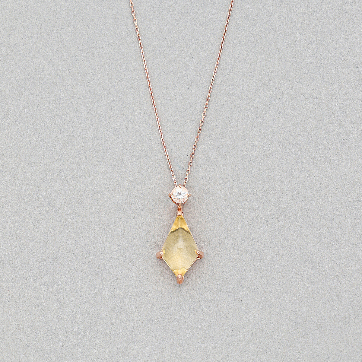 11月誕生石 K10 ピンクゴールド シトリン ネックレス(0452-2643 11月誕生石 K10 ピンクゴールド シトリン ネックレス(0452-2643