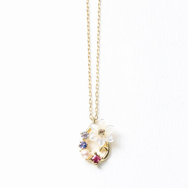 BLOOM♡K10アメジスト♡在庫少♡誕生花ネックレス♡紫陽花♡エステール WEB限定】【Best Price】K10 ピンクゴールド ダイヤモンド