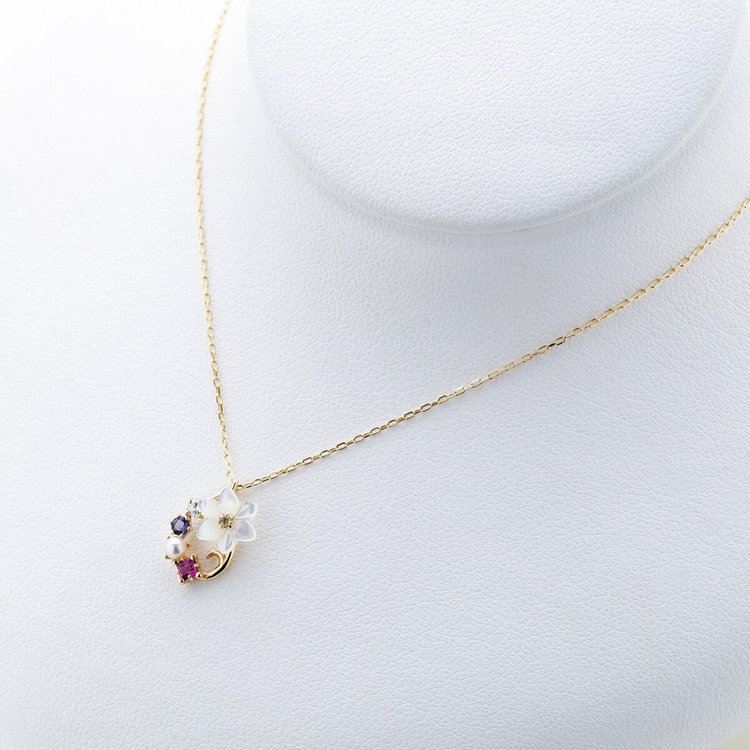 BLOOM ブルーム 【Birth Flower】1月誕生花 K10 イエローゴールド スイセン ネックレス イエローゴールド