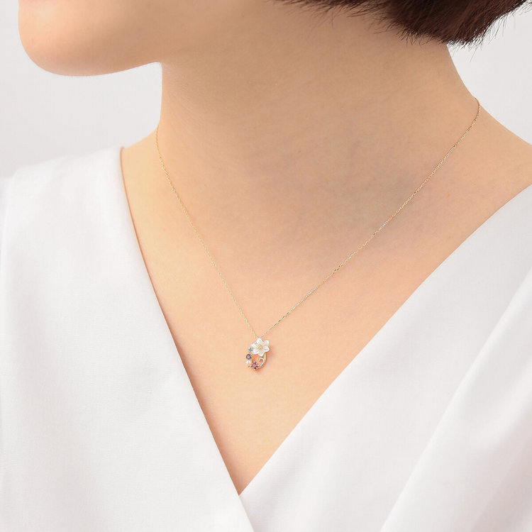 BLOOM ブルーム 【Birth Flower】1月誕生花 K10 イエローゴールド スイセン ネックレス イエローゴールド