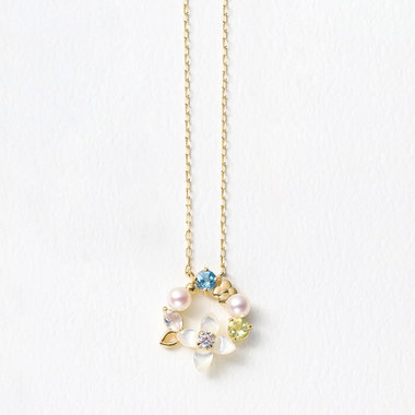 【Birth Flower】11月誕生花 K10 イエローゴールド ブバリア ネックレス