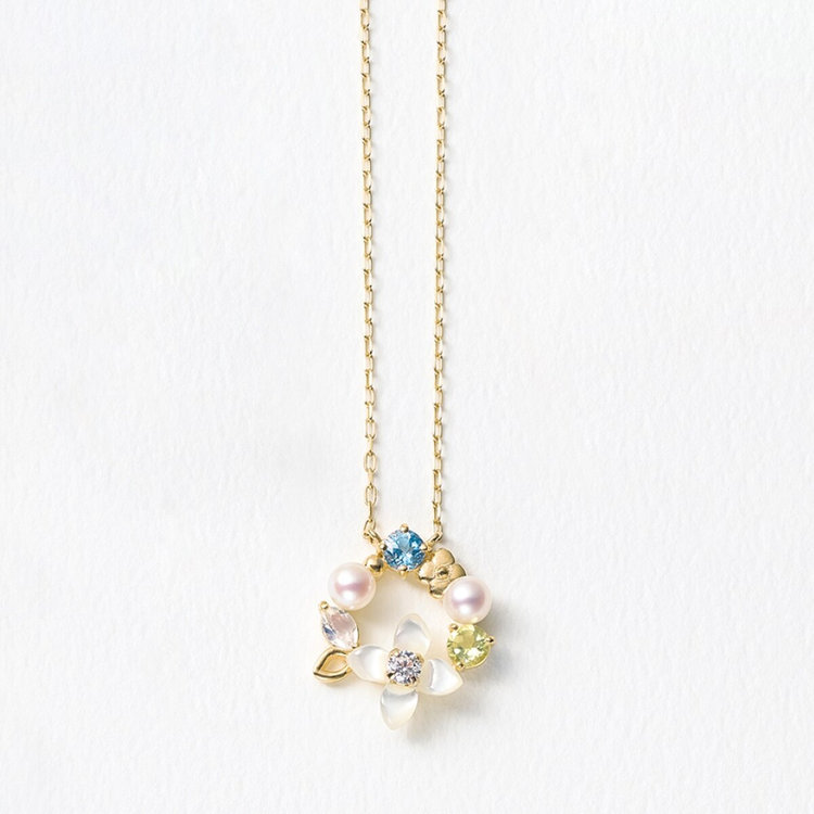 BLOOM ブルーム 【Birth Flower】11月誕生花 K10 イエローゴールド ブバリア ネックレス イエローゴールド