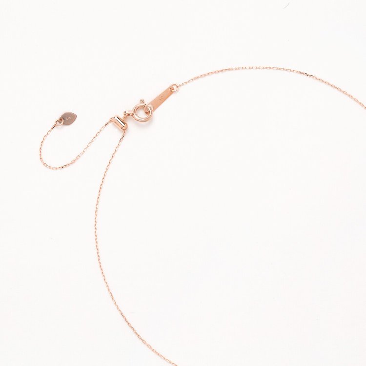 BLOOM ブルーム 【2026スプリングコレクション】【Rondelle】K10 ピンクゴールド キュービックジルコニア ネックレス（Mellow Orange） ピンクゴールド