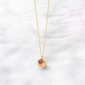 【2025ウインターコレクション】【Rondelle】K10 イエローゴールド キュービックジルコニア ネックレス