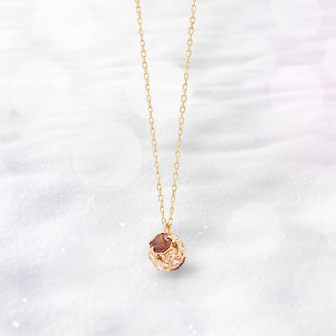 【2025ウインターコレクション】【Rondelle】K10 イエローゴールド キュービックジルコニア ネックレス