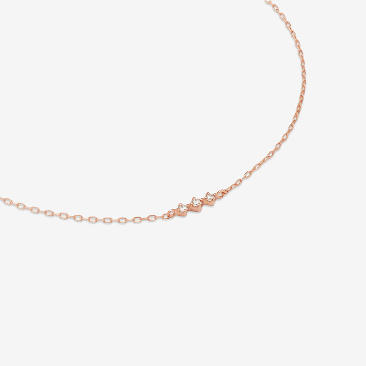 BLOOM ブルーム 【GLOW】K10 ピンクゴールド ダイヤモンド ブレスレット ピンクゴールド