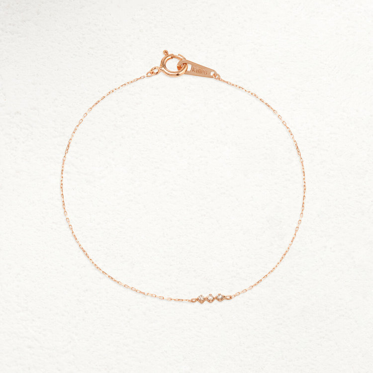 BLOOM ブルーム 【GLOW】K10 ピンクゴールド ダイヤモンド ブレスレット ピンクゴールド