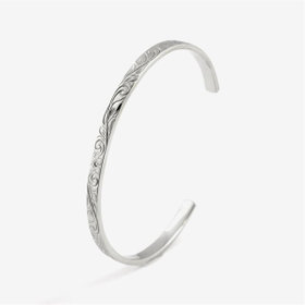 【Link（つながり）】ステンレス キュービックジルコニア ペアバングル（メンズ）（サージカルステンレス 316L）